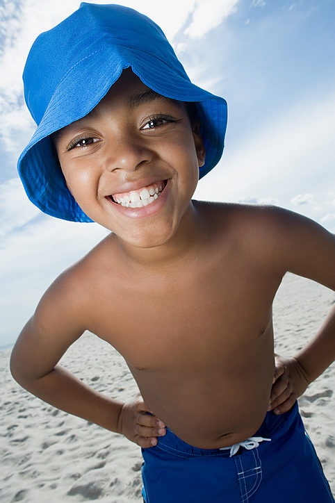 Smiling beach kid