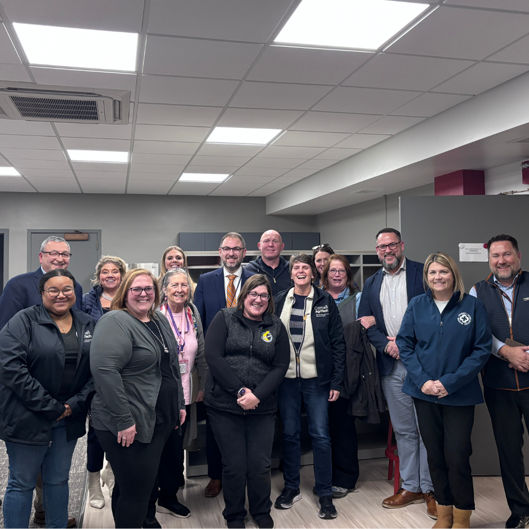 Education leaders touring agri-tech partner sites