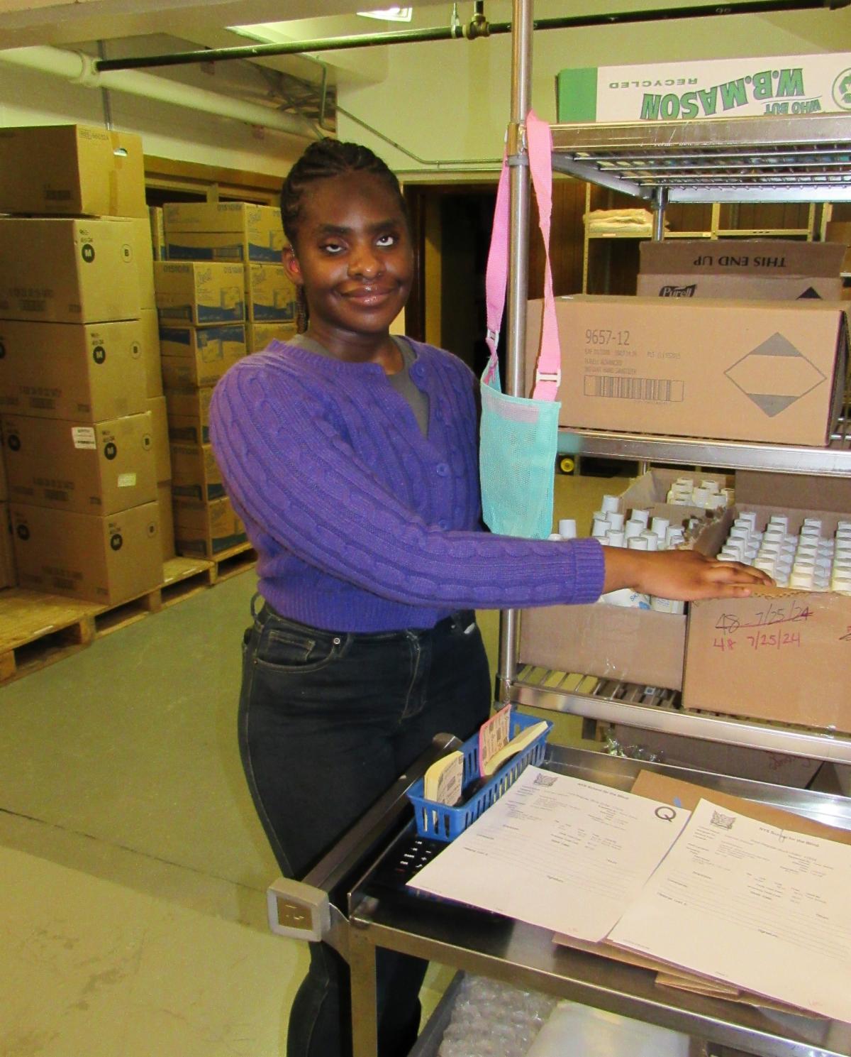 An NYSSB student participating   in work-based learning