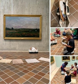 PreK students at Johnson Museum of Art at Cornell University