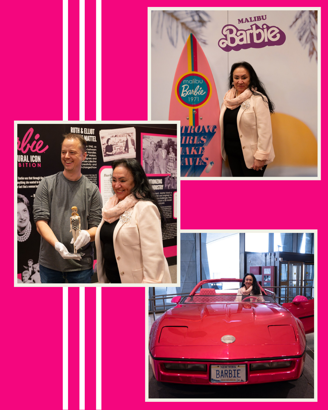 Commissioner Rosa visits the Barbie exhibit at the State Museum