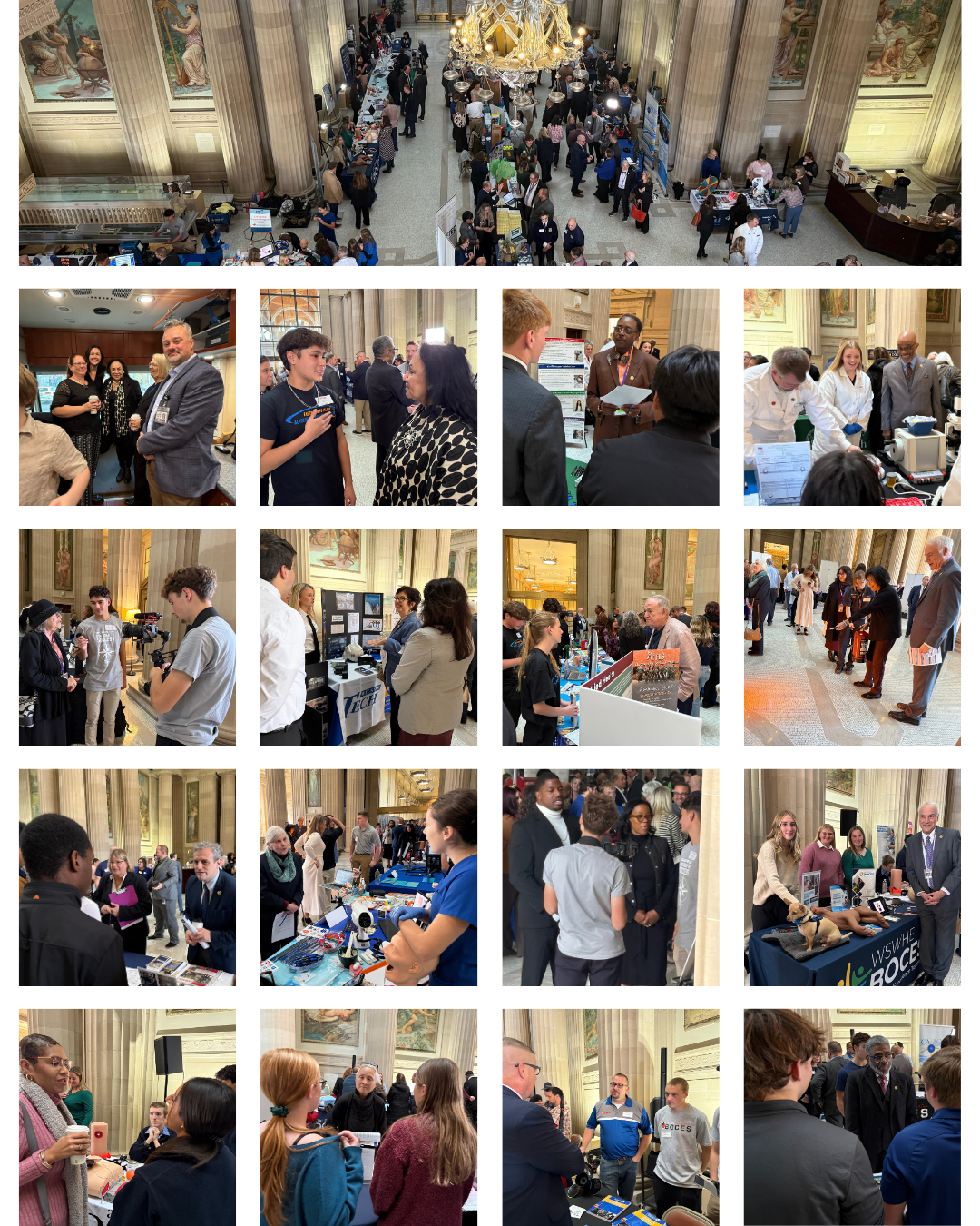 BOCES students showcase their work for the Board of Regents and NYSED staff at the BOCES Expo at the State Education Building