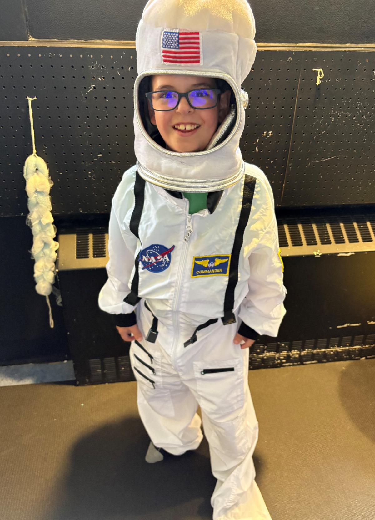 Student dressed as astronaut