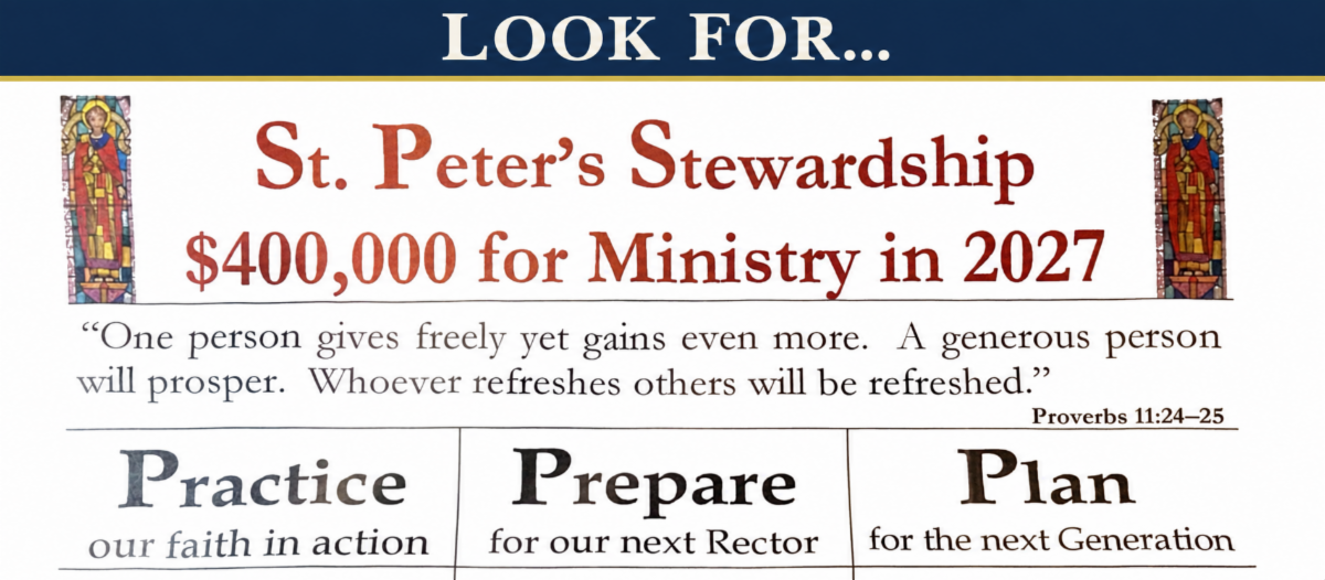 St. Peter’s 2027 stewardship campaign