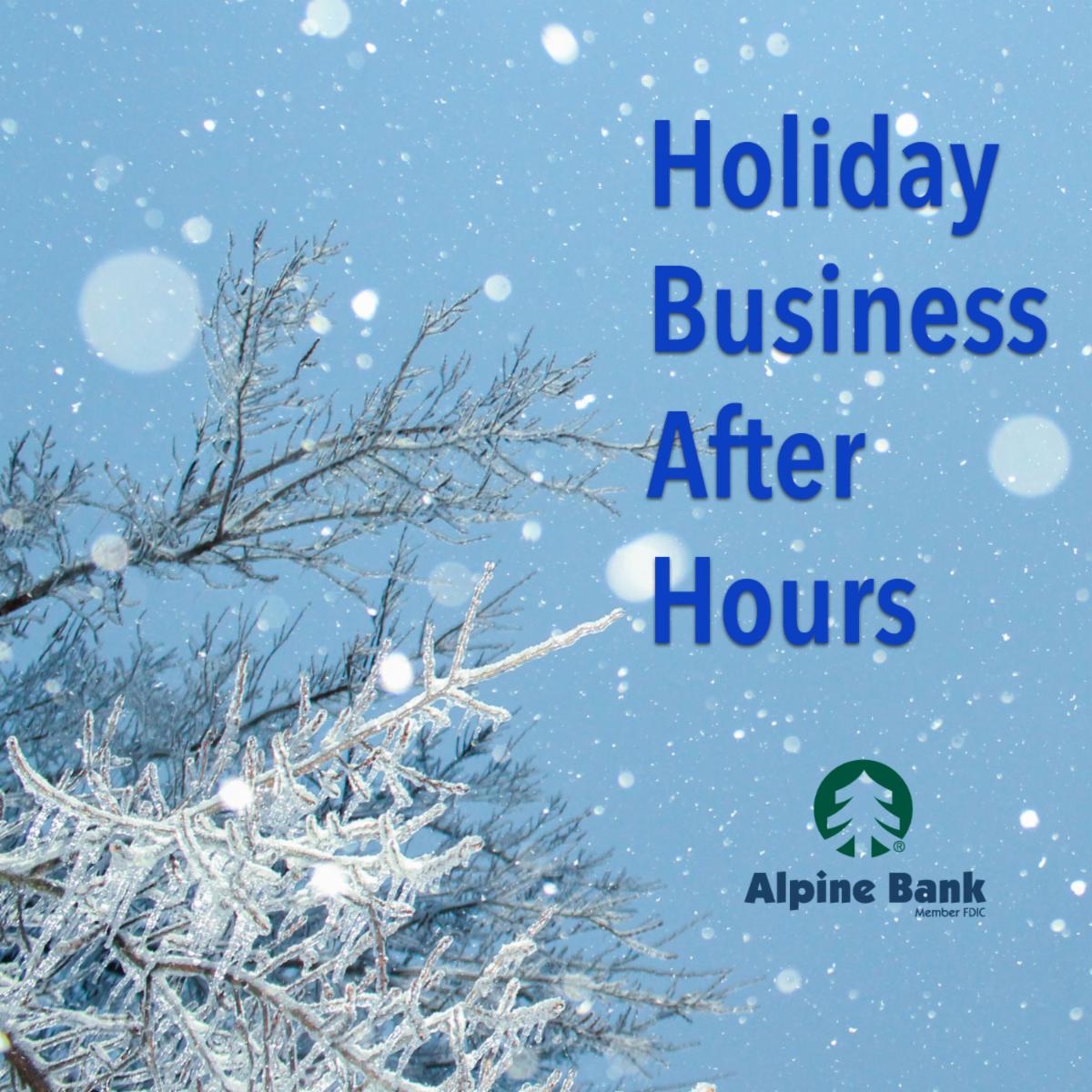 Hoiday BAH alpine bank logo