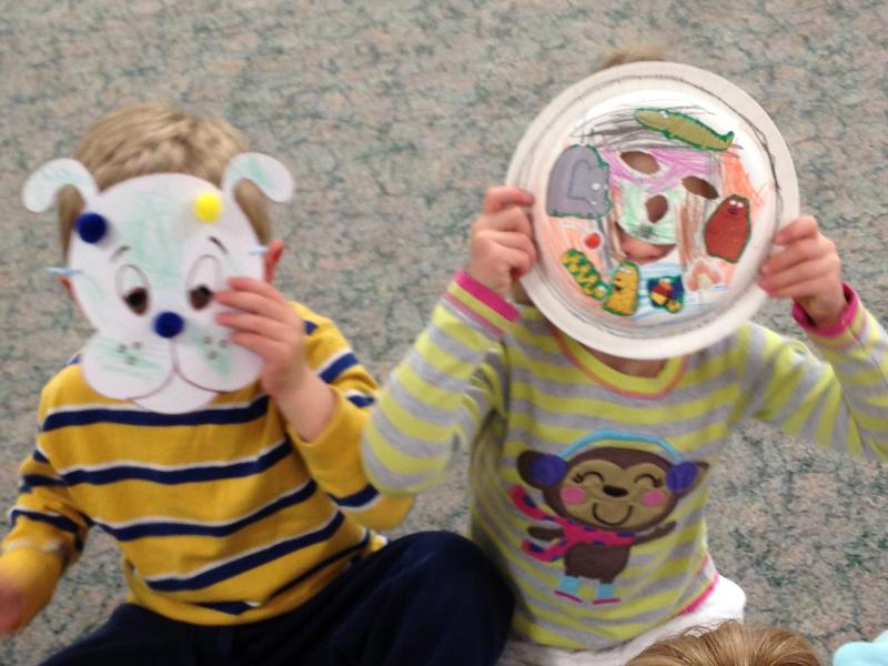 Showing off masks