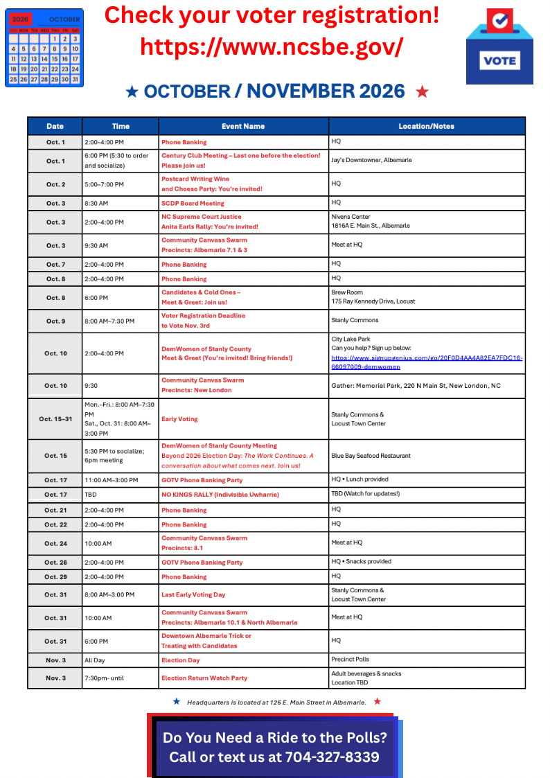 Blueprints Calendar Oct 2026