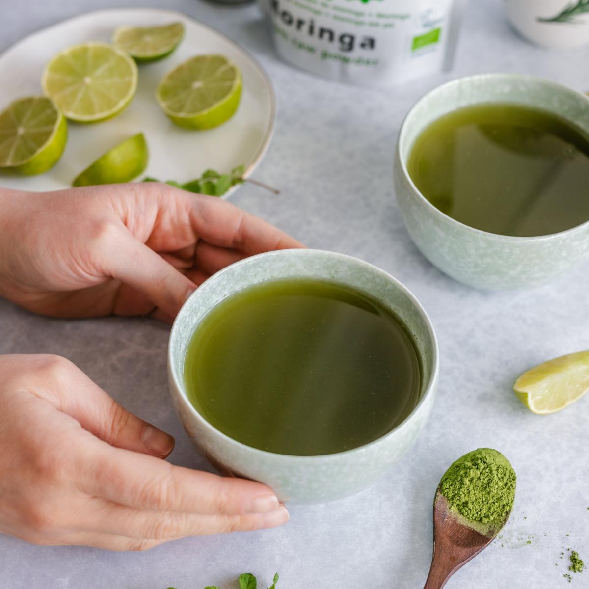 Moringa tea with lemon