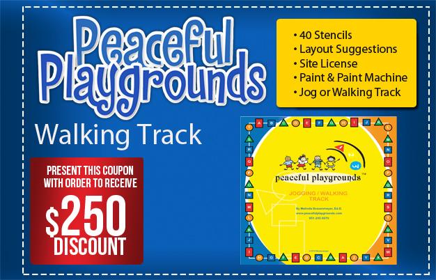 peaceful playgrounds jogging walking track 
250 off coupon 