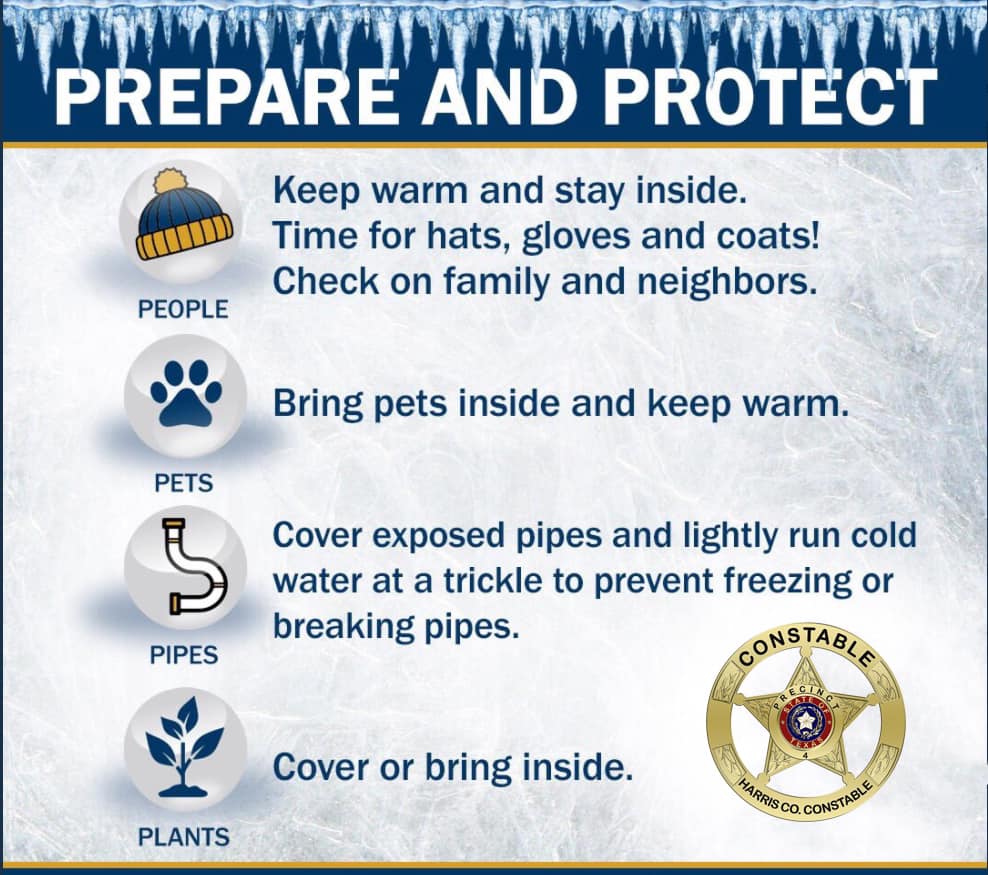 Freeze Warning - Protect your People, Pets, Pipes & Plants