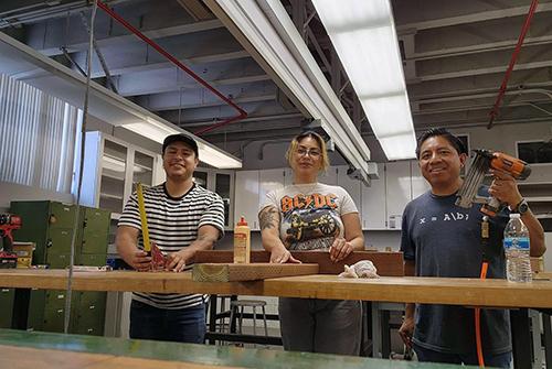 GEM student club working in lab