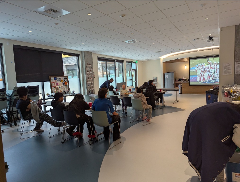 Superbowl viewing at Cedar Crossing