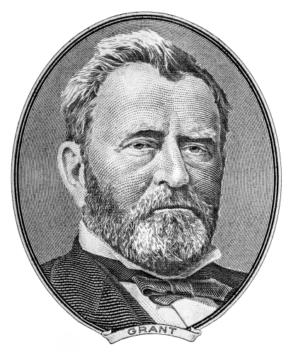   Save Download Preview  Ulysses S. Grant  face on US fifty or 50 dollars bill macro united states money closeup on white background