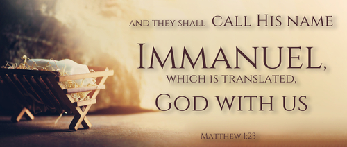 Nativity scene. Christian Christmas concept. Birth of Jesus Christ. Wooden manger in cave background. Banner_ copy space. Jesus is reason for season. Salvation_ Messiah_ Emmanuel_ God with us. Hope.