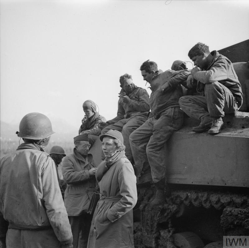 Martha Gellhorn near Cassino in February, 1944, four months before the landings of D-Day (Copyright: Â© IWM) Imperial War Museum IWM (NA 11895) https://www.iwm.org.uk/collections/item/object/205224274