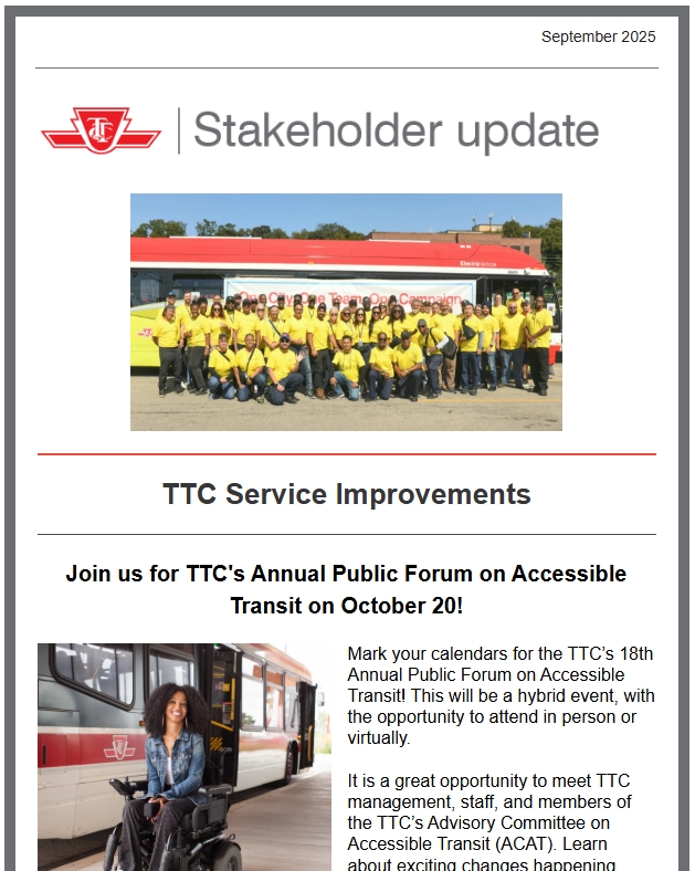 Screenshot of the Sept stakeholder update