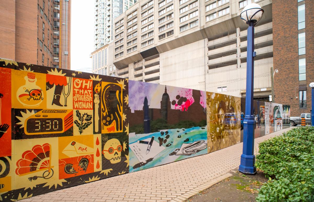 Sherlock Holmes walkway mural 