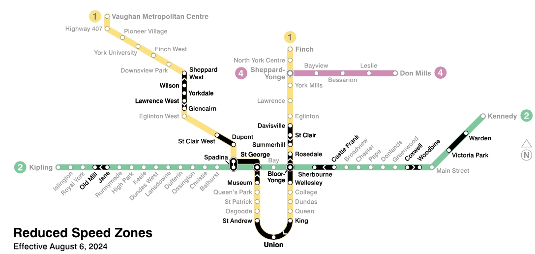 Map of reduced speed zones as of Aug 6, visit the website for the list of zones
