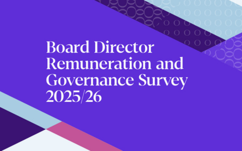 Purple report cover showing the wording Board Director Remuneration and Governance Survey 2025/2026