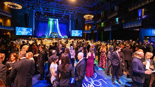 A view of the crowded main floor of the The Anthem during the Lombardi Gala 2025
