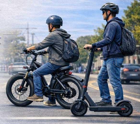 e bike and e scooter