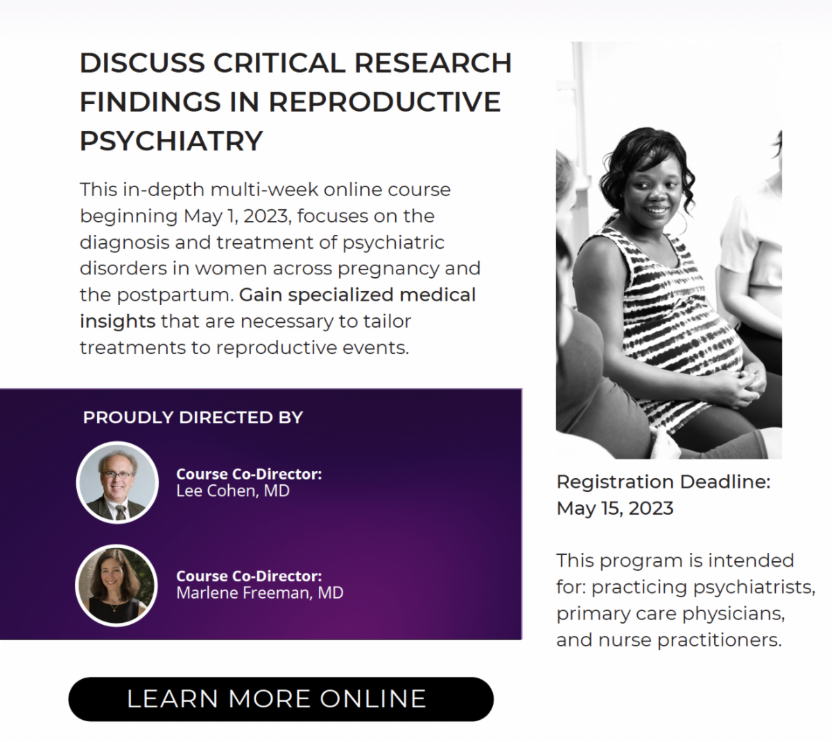 Register Today for Perinatal Psychiatry InDepth Modules for Enhanced