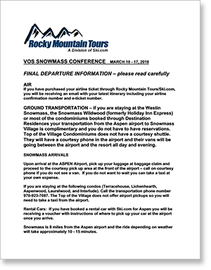 Final Departure Instructions letter