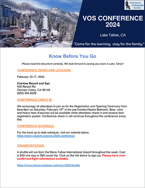 VOS 2024 Conference Know Before You Go cover