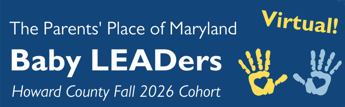 Baby LEADers flier graphic with handprints