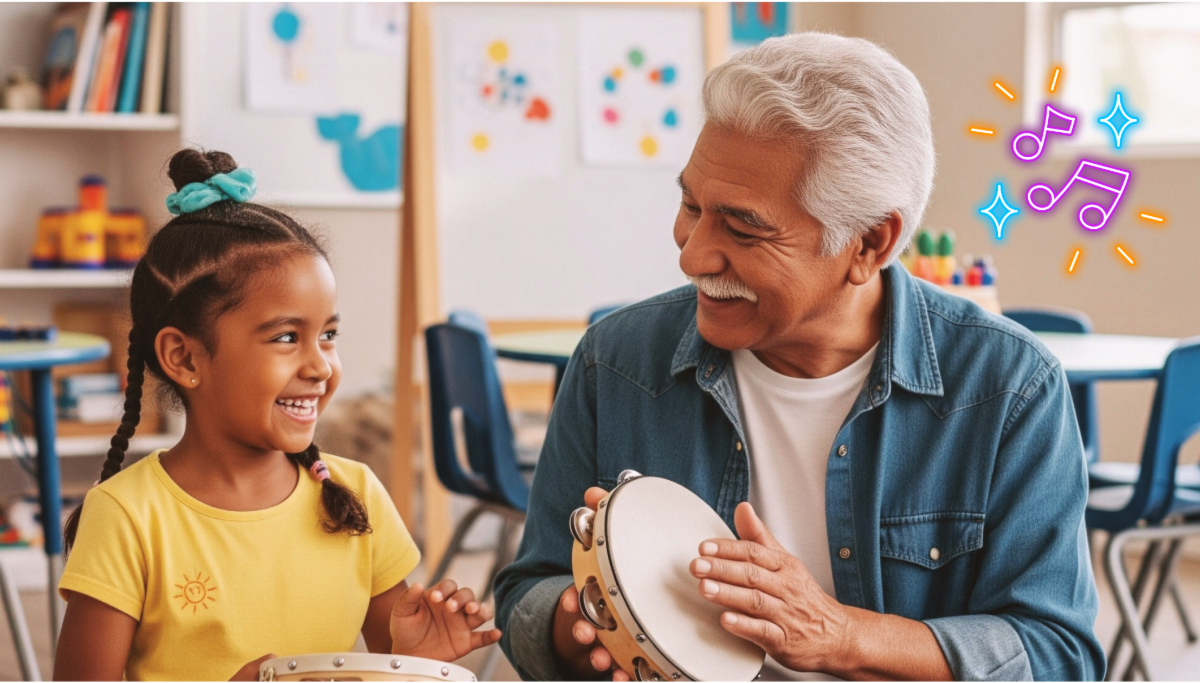 A dad eating dinner with his son