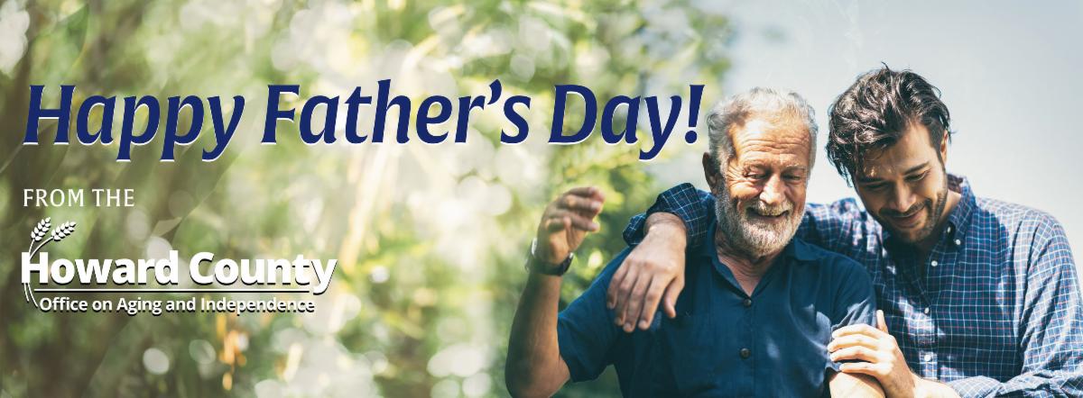 Happy Father's Day 2025 photo of an adult son hugging his father