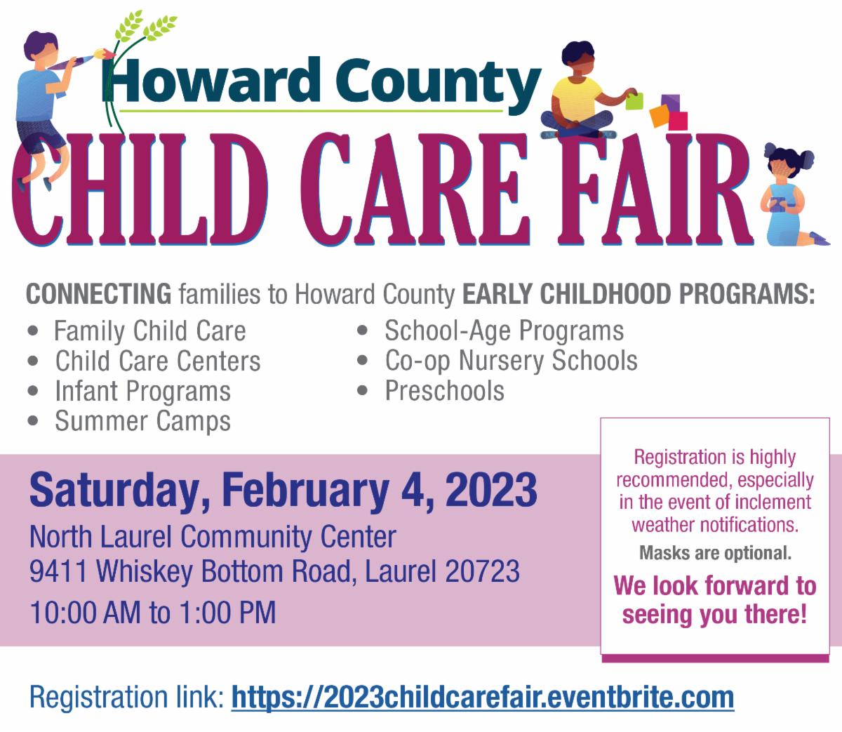 Howard County Child Care Fair information