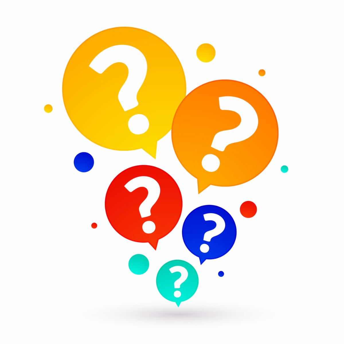 Colorful question marks
