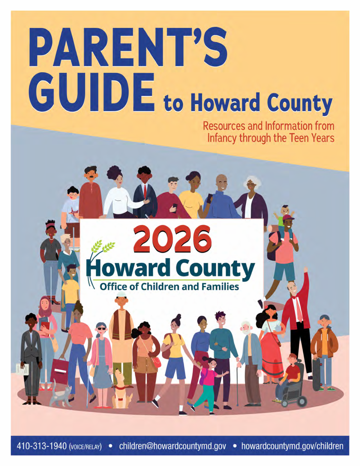 Cover of the 2026 Parents' Guide to Howard County