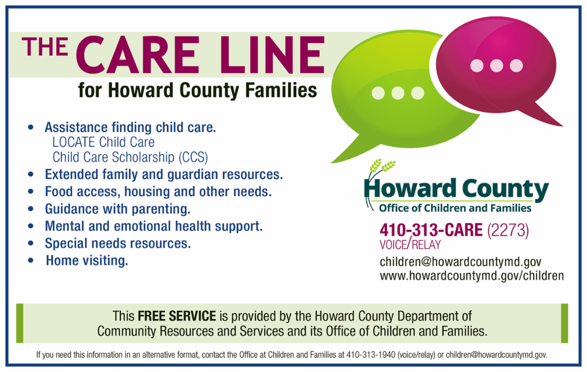 CARE Line Postcard with speech bubbles