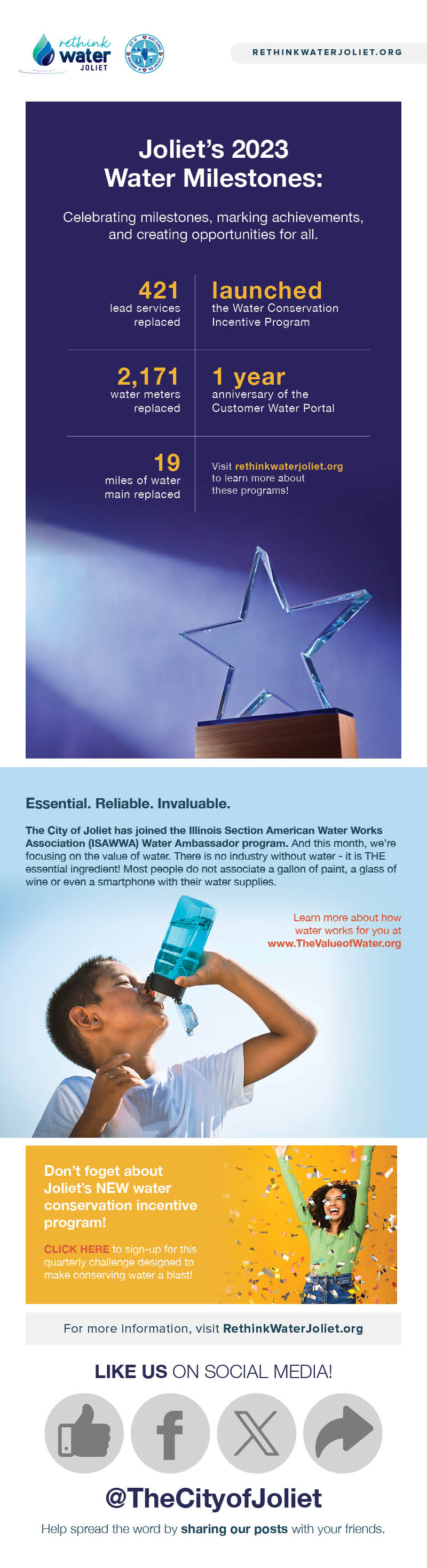 Celebrating Joliet’s 2023 Water Milestones