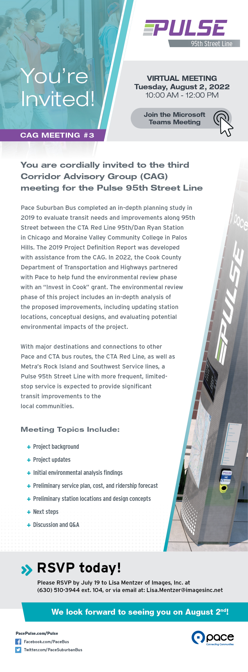 REMINDER! You're Invited! Pulse 95th St Line Corridor Advisory Group ...