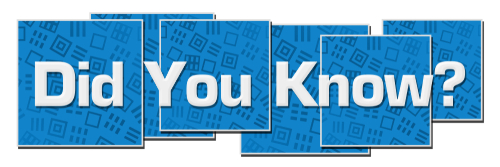 Did you know text written over blue background.