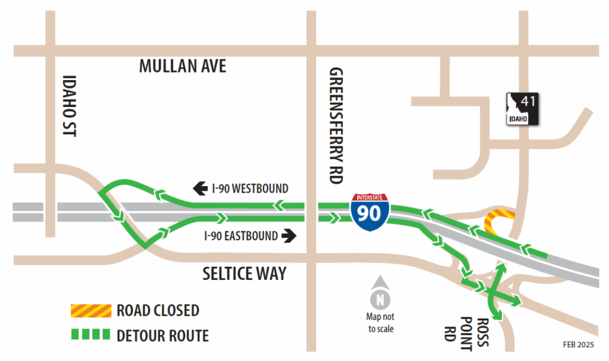 PLAN AHEAD: I-90/SH-41 Westbound Off-ramp Closure begins March 3