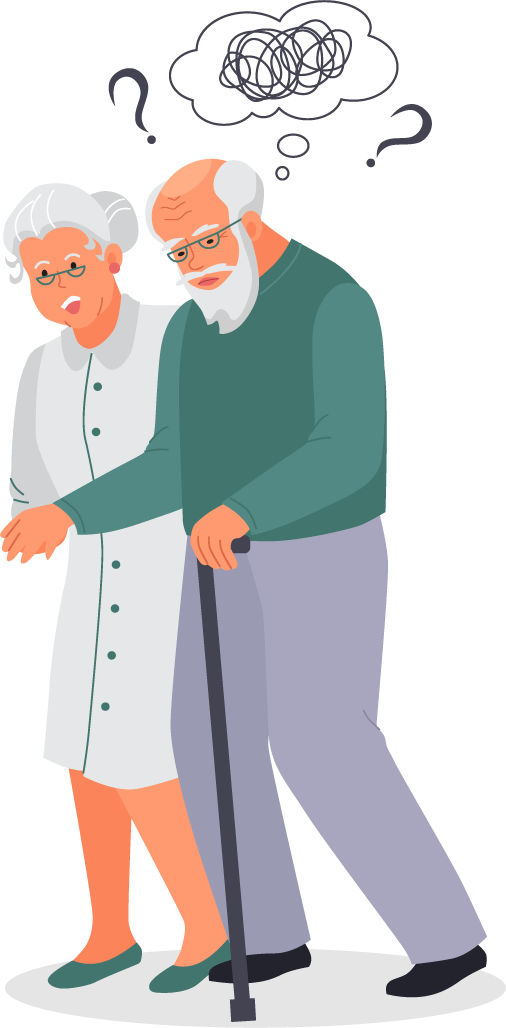 Brain and Alzheimer's disease illustration