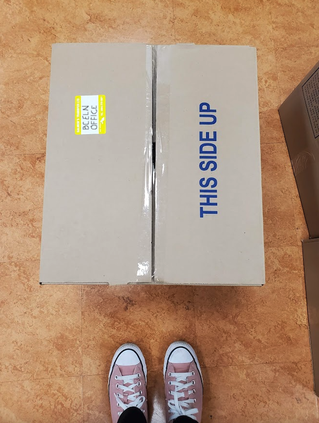 Moving box viewed from above. 