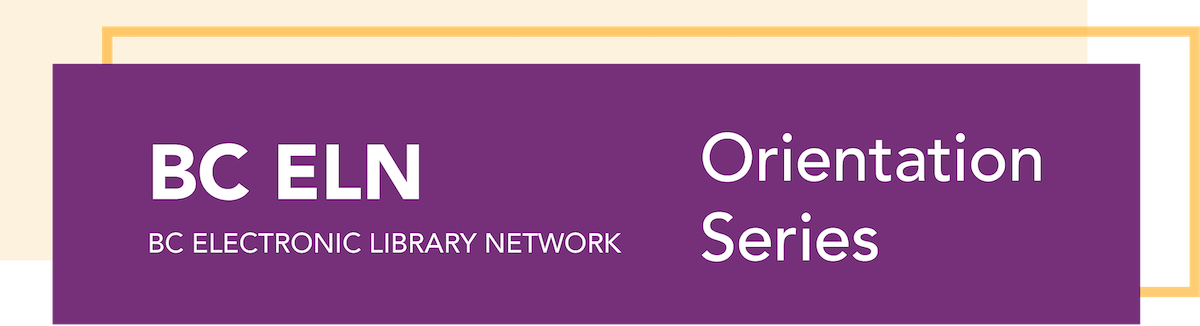 BC ELN Orientation Series header