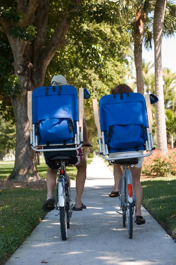 biking backpackers