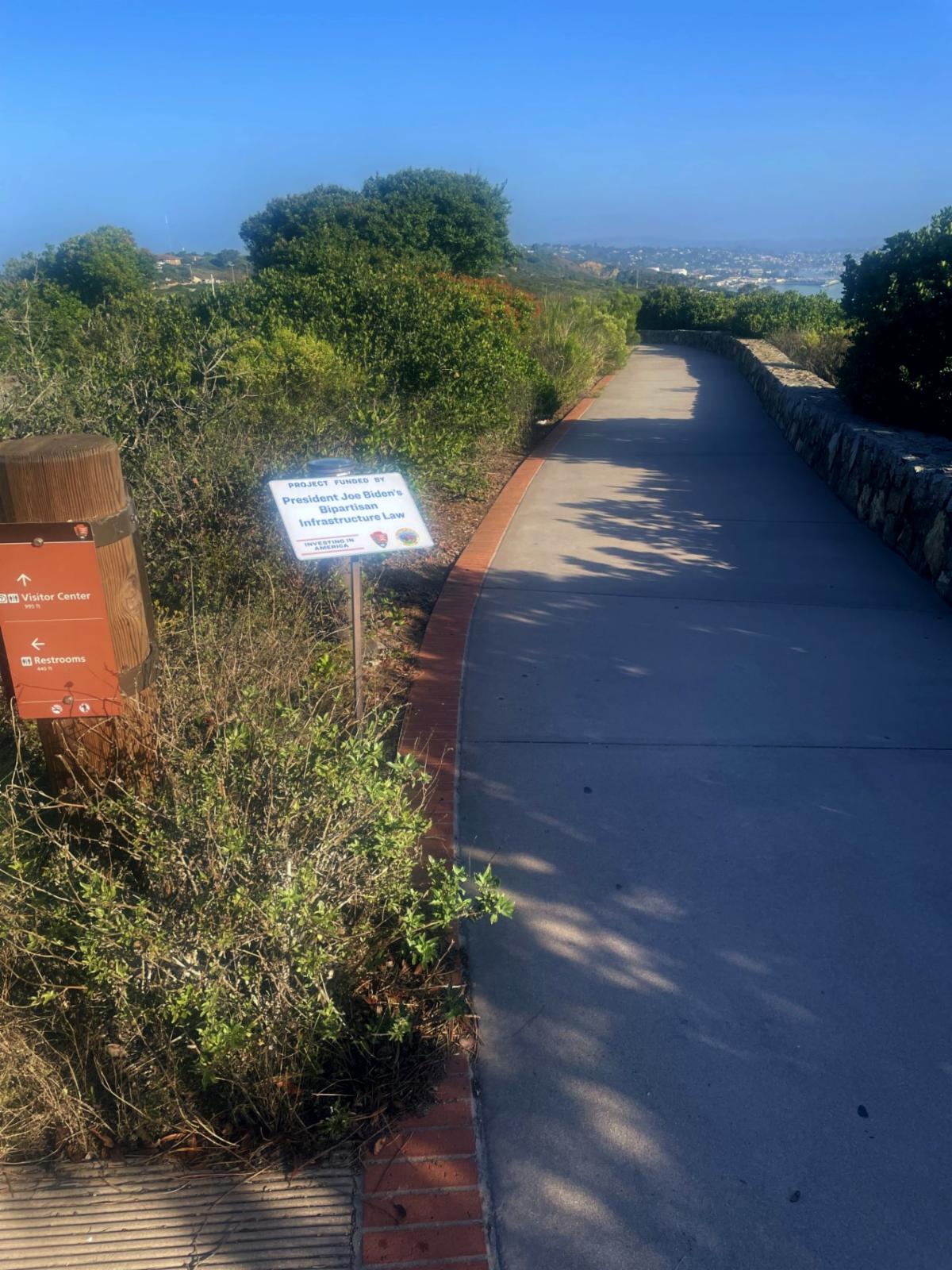 Photo of the path leading to the Lighthouse, showing how clear and neat it is after Weed Warriors worked on it.