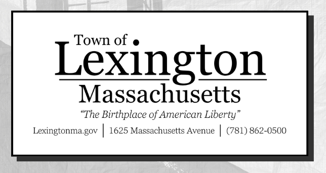 Town of Lexington Massachusetts business card graphic