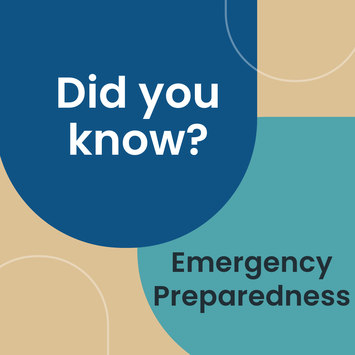 Graphic with the text Did You Know - Emergency Preparedness