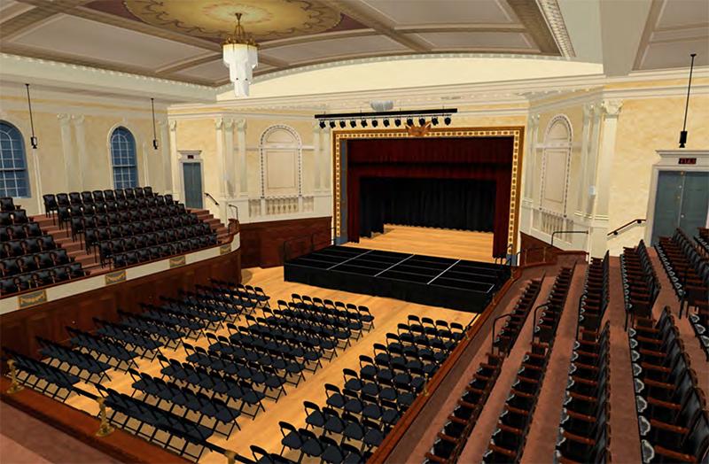 Battin Hall, located in Lexington's Cary Memorial Building