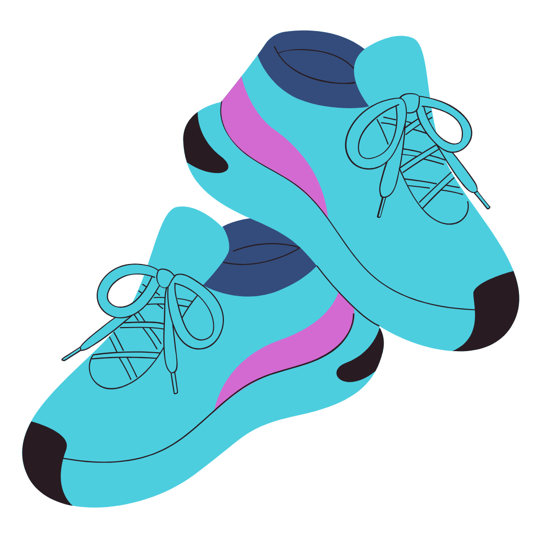 brightly colored workout sneakers