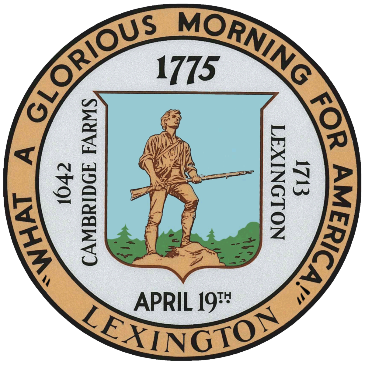 Town of Lexington seal colorized