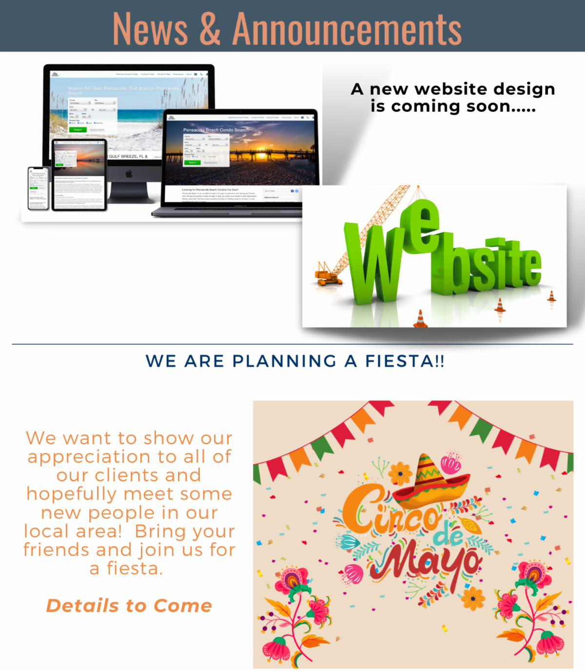 Spring is here! Announcements & Individualized Market Analysis offer!